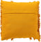 Dutch Decor FARA - Kussenhoes 45x45 cm - 100% katoen - met franjes - Golden Glow - geel - met rits - zonder binnenkussen