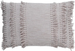 Dutch Decor FARA - Kussenhoes katoen 40x60 cm - Micro Chip - grijs - met rits - zonder binnenkussen
