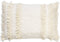 Dutch Decor FARA - Sierkussen 40x60 cm - 100% katoen - met franjes - Snow White - wit - Inclusief binnenkussen