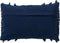 Dutch Decor FARA - Sierkussen 40x60 cm - 100% katoen - met franjes - Insignia Blue - donkerblauw - Inclusief binnenkussen