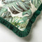 Dutch Decor FAUNA - Kussenhoes velvet 45x45 cm - Chive - groen - botanisch - franjes - met rits - zonder binnenkussen