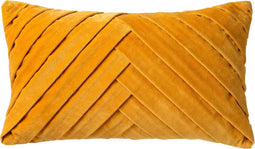 Dutch Decor FEMM – Kussenhoes 30x50 cm - velvet - effen kleur - Golden Glow - geel - met rits - zonder binnenkussen
