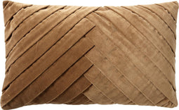 Dutch Decor FEMM – Kussenhoes 30x50 cm - velvet - effen kleur - Tobacco Brown - bruin - met rits - zonder binnenkussen