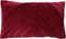 Dutch Decor FEMM – Sierkussen 30x50 cm - velvet - effen kleur - Merlot - rood - Inclusief binnenkussen