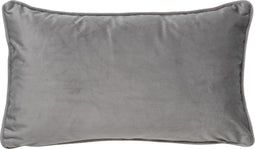 Dutch Decor FINN - Kussenhoes 30x50 cm - velvet - lendekussen - Micro Chip - lichtgrijs - met rits - zonder binnenkussen