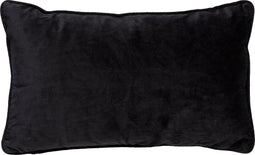 Dutch Decor FINN - Kussenhoes 30x50 cm - velvet - lendekussen - Raven - zwart - met rits - zonder binnenkussen