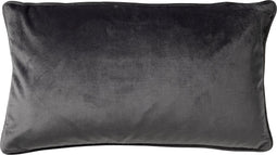 Dutch Decor FINN - Kussenhoes 30x50 cm - velvet - lendekussen - Charcoal Gray - antraciet - met rits - zonder binnenkussen