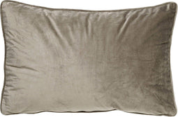 Dutch Decor FINN - Kussenhoes 40x60 cm - velvet - effen kleur - Driftwood - taupe - met rits - zonder binnenkussen