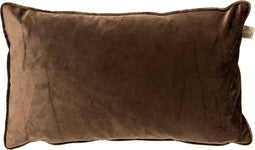 Dutch Decor FINN - Kussenhoes 40x60 cm - velvet - effen kleur - Chocolate Martini - donkerbruin - met rits - zonder binnenkussen