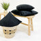 Dutch Decor FINN - Kussenhoes 60x60 cm - velvet - effen kleur - Raven - zwart - met rits - zonder binnenkussen