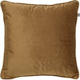 Dutch Decor FINN - Kussenhoes 60x60 cm - velvet - effen kleur - Tobacco Brown - bruin - met rits - zonder binnenkussen