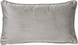 Dutch Decor FINN - Sierkussen 30x50 cm - velvet - lendekussen - Micro Chip - lichtgrijs - Inclusief binnenkussen