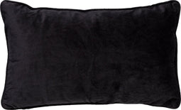 Dutch Decor FINN - Sierkussen 30x50 cm - velvet - lendekussen - Raven - zwart - Inclusief binnenkussen