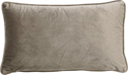 Dutch Decor FINN - Sierkussen 30x50 cm - velvet - lendekussen - Driftwood - taupe - Inclusief binnenkussen