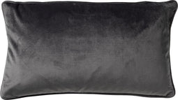 Dutch Decor FINN - Sierkussen 30x50 cm - velvet - lendekussen - Charcoal Gray - antraciet - Inclusief binnenkussen
