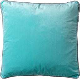 Dutch Decor FINN - Sierkussen 45x45 cm - velvet - effen kleur - met glitterbies - Antiqua Sand - blauw - Inclusief binnenkussen