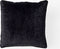 Dutch Decor FINN - Sierkussen 45x45 cm - velvet - effen kleur - Raven - zwart - Inclusief binnenkussen