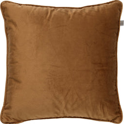 Dutch Decor FINN - Sierkussen 45x45 cm - velvet - effen kleur - Tobacco Brown - bruin - Inclusief binnenkussen