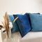 Dutch Decor FINN - Sierkussen 45x45 cm - velvet - effen kleur - Insignia Blue - donkerblauw - Inclusief binnenkussen