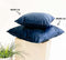 Dutch Decor FINN - Sierkussen 45x45 cm - velvet - effen kleur - Insignia Blue - donkerblauw - Inclusief binnenkussen