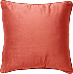 Dutch Decor FINN - Sierkussen 60x60 cm - velvet - effen kleur - Coral - koraalroze - Inclusief binnenkussen