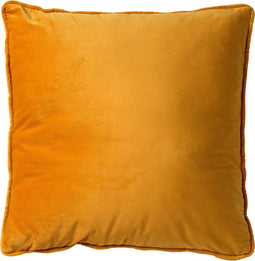 Dutch Decor FINN - Sierkussen 60x60 cm - velvet - effen kleur - Golden Glow - geel - Inclusief binnenkussen