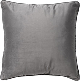 Dutch Decor FINN - Sierkussen 60x60 cm - velvet - effen kleur - Micro Chip - lichtgrijs - Inclusief binnenkussen