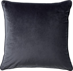 Dutch Decor FINN - Sierkussen 60x60 cm - velvet - effen kleur - Charcoal Gray - antraciet - Inclusief binnenkussen