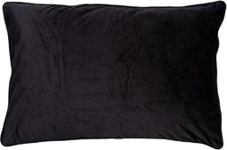 Dutch Decor FINN - Sierkussen velvet 40x60 cm - Raven - zwart - Inclusief binnenkussen