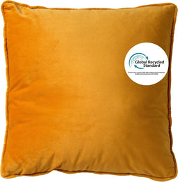 Dutch Decor FINNA - Kussenhoes 45x45 cm 100% gerecycled polyester - Eco Line collectie - Golden Glow - geel - met rits - zonder binnenkussen