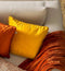 Dutch Decor FINNA - Kussenhoes 45x45 cm 100% gerecycled polyester - Eco Line collectie - Golden Glow - geel - met rits - zonder binnenkussen