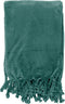 Dutch Decor - FLORIJN - Plaid 150x200 cm - grote fleece plaid met flosjes - Sagebrush Green - groen