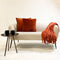 Dutch Decor - FLORIJN - Plaid 150x200 cm - grote fleece plaid met flosjes - Potters Clay - oranje terra