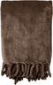 Dutch Decor - FLORIJN - Plaid 150x200 cm - grote fleece plaid met flosjes - Chocolate Martini - donkerbruin