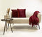 Dutch Decor - FLORIJN - Plaid 150x200 cm - grote fleece plaid met flosjes - Merlot - bordeaux rood