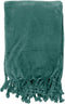 Dutch Decor - FLORIJN - Plaid 150x200 cm - grote fleece plaid met flosjes - Sagebrush Green - groen