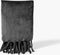 Dutch Decor - FLORIJN - Plaid 150x200 cm - grote fleece plaid met flosjes - Charcoal Gray - antraciet