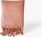 Dutch Decor - FLORIJN - Plaid 150x200 cm - grote fleece plaid met flosjes - Muted Clay - roze