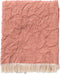 Dutch Decor - FLORINE - Plaid 140x180 cm - met ingeweven patroon - effen kleur met franjes - Muted Clay - roze