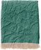 Dutch Decor - FLORINE - Plaid 140x180 cm - met ingeweven patroon - effen kleur met franjes - Sagebrush Green - groen