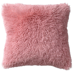 Dutch Decor - FLUFFY - Kussenhoes 45x45 cm - superzacht - effen kleur - Coral Blush - roze