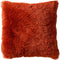 Dutch Decor FLUFFY - Kussenhoes 45x45 cm - superzacht - effen kleur - Potters Clay - oranje-terracotta - met rits - zonder binnenkussen