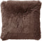 Dutch Decor FLUFFY - Kussenhoes 45x45 cm - superzacht - effen kleur - Chocolate Martini - donkerbruin - met rits - zonder binnenkussen