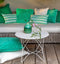 Dutch Decor FLUFFY - Kussenhoes 45x45 cm - superzacht - effen kleur - Spearmint - groen - met rits - zonder binnenkussen