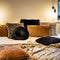 Dutch Decor FLUFFY - Kussenhoes 45x45 cm - superzacht - effen kleur - Raven - zwart - met rits - zonder binnenkussen