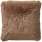 Dutch Decor FLUFFY - Kussenhoes 60x60 cm - superzacht - XL kussensloop - Tobacco Brown - bruin - met rits - zonder binnenkussen