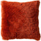 Dutch Decor FLUFFY - Kussenhoes 60x60 cm - superzacht - XL kussensloop - Potters Clay - oranje - met rits - zonder binnenkussen
