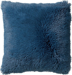 Dutch Decor FLUFFY - Kussenhoes 60x60 cm - superzacht - XL kussensloop - Provincial Blue - blauw - met rits - zonder binnenkussen