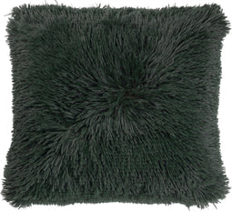 Dutch Decor FLUFFY - Kussenhoes 60x60 cm - superzacht - XL kussensloop - Mountain View - donkergroen - met rits - zonder binnenkussen