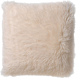 Dutch Decor FLUFFY - Kussenhoes 60x60 cm - superzacht - XL kussensloop - Snow White - wit - met rits - zonder binnenkussen